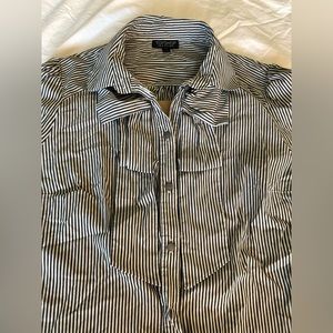 Top shop striped button up shirt US10